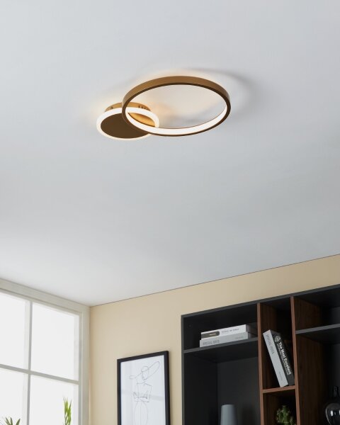 Eglo 900423 - LED Stmívatelné stropní svítidlo GAFARES LED/15W/230V zlatá + DO
