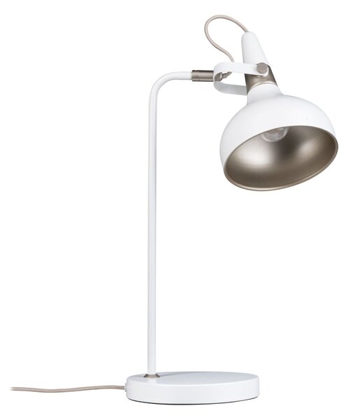 PAULMANN Stolní lampa Juna E14 max. 20W bílá mat, šampaň kov