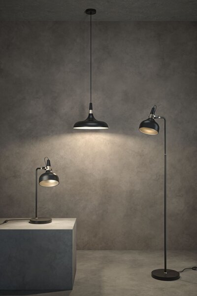 PAULMANN Stolní lampa Juna E14 max. 20W černá mat, šampaň kov