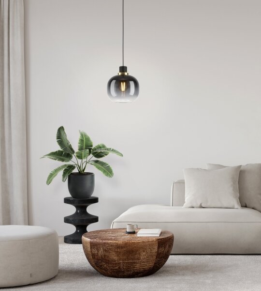 Eglo 99616 - Lustr na lanku OILELLA 1xE27/40W/230V šedá