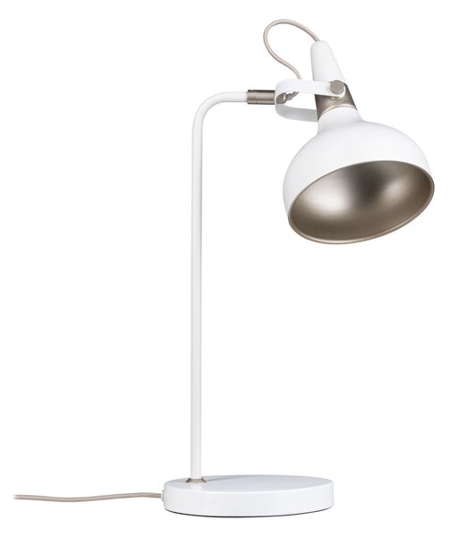 PAULMANN Stolní lampa Juna E14 max. 20W bílá mat, šampaň kov