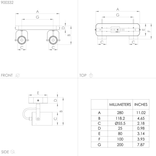 Eglo 900332 - LED Bodové svítidlo SOREGO 2xGU10/3W/230V