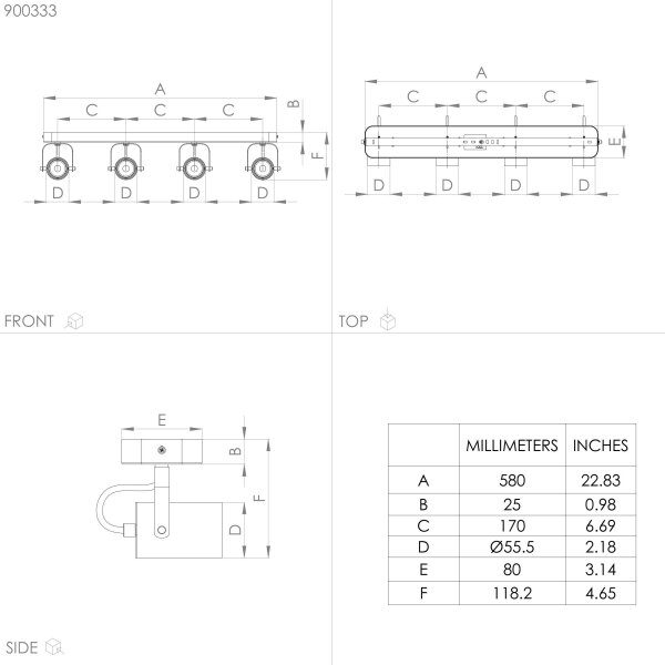 Eglo 900333 - LED Bodové svítidlo SOREGO 4xGU10/3W/230V