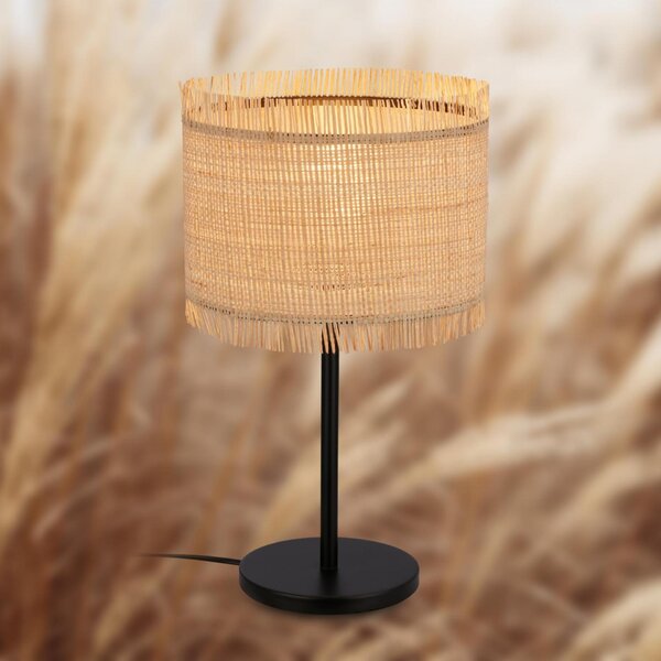 BRILONER Borra stolní lampa, stínidlo ze slámy, přírodní 7854014