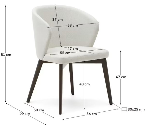 Béžová čalouněná jídelní židle Kave Home Darice
