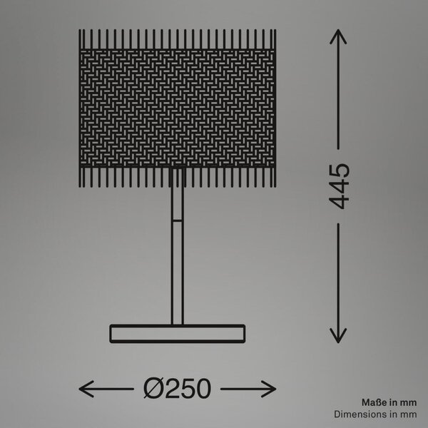 BRILONER Borra stolní lampa, stínidlo ze slámy, přírodní 7854014