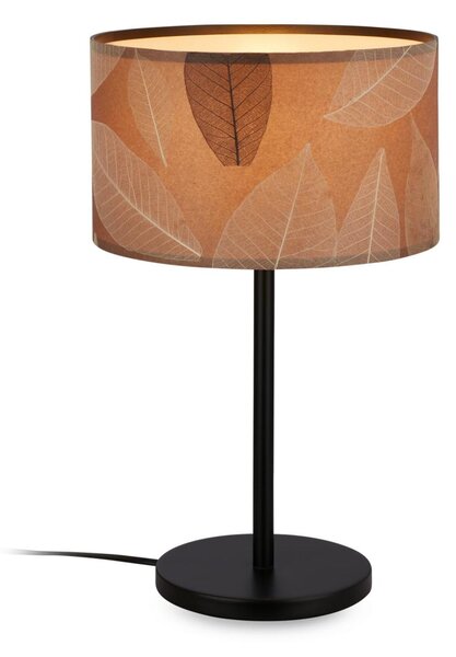 BRILONER Mata stolní lampa, dekor s lístky, kávová barva 7853014