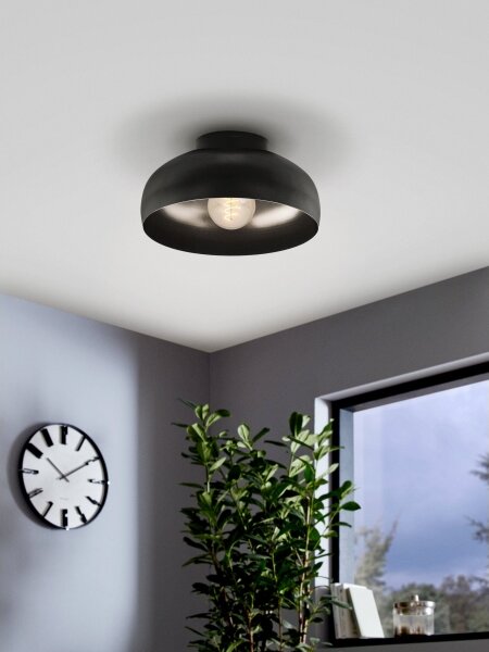 Eglo 900553 - Stropní svítidlo MOGANO 1xE27/40W/230V černá