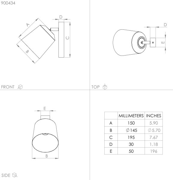 Eglo 900434 - Nástěnné svítidlo COTORRO 1xE27/25W/230V
