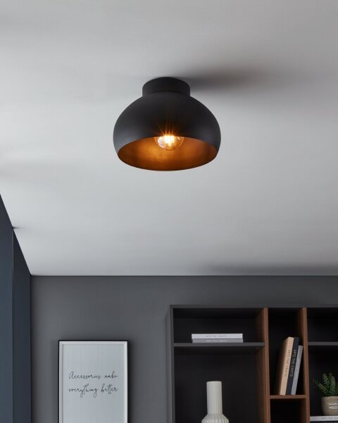 Eglo 900553 - Stropní svítidlo MOGANO 1xE27/40W/230V černá