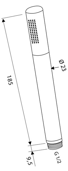 Sapho Sapho, Ruční sprcha, 185 mm, bílá matná, DO214
