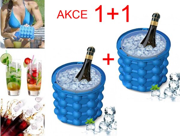 Akce 1+1 Silikonová nádoba na výrobu ledu se skladovacím prostorem