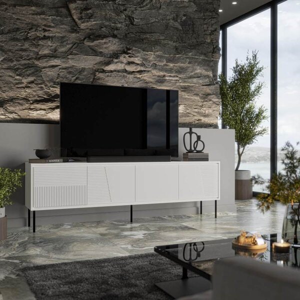 HALMAR TV stolek ABI 200 cm bílý