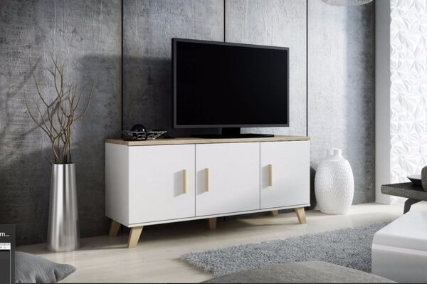 HALMAR TV stolek Lotta I 150 cm dub sonoma/bílý