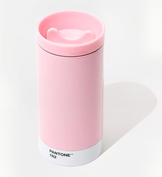 Světle růžový kovový termohrnek Pantone Light Pink 182 430 ml