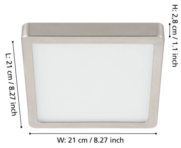 Eglo 900594 - LED Stmívatelné stropní svítidlo FUEVA LED/17W/230V chrom