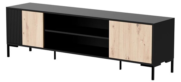 HALMAR TV stolek Merci 180 cm černý/dub artisan