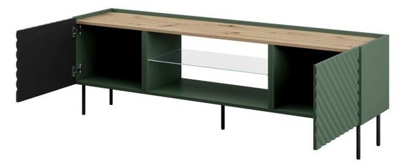 HALMAR TV stolek Onda 180,5 cm zelený/dub artisan