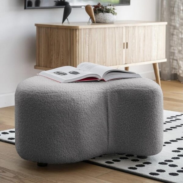 -25 % Dny MOMENTI– Šedý čalouněný taburet Miuform Miuf 64 x 68 cm