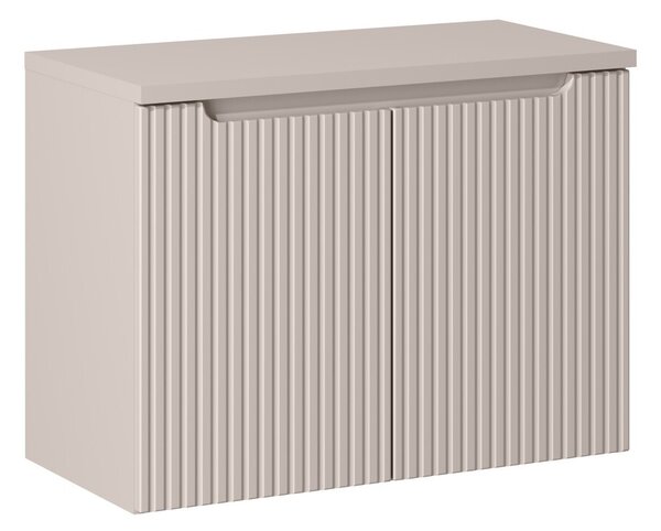 Comad Závěsná skříňka pod umyvadlo Nova Cashmere I s deskou 80 cm kašmír