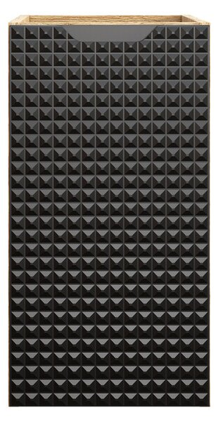 Comad Závěsná skříňka pod umyvadlo Luxor Black s deskou 90 cm černá/dub olejovaný