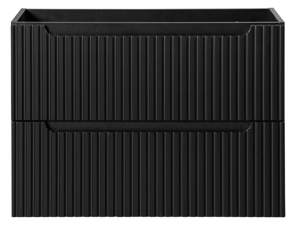 Comad Závěsná skříňka pod umyvadlo Nova Black I s deskou 80 cm černá/dub coast evoke
