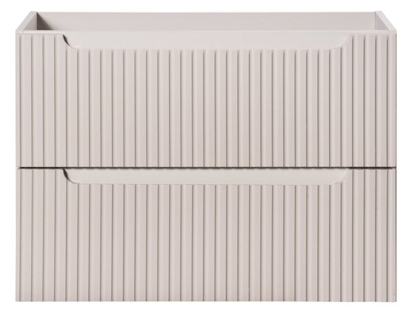 Comad Závěsná skříňka pod umyvadlo Nova Cashmere II s deskou 80 cm kašmír/dub coast evoke
