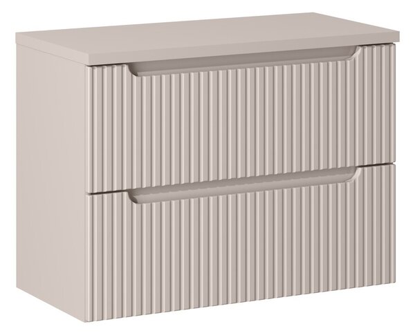 Comad Závěsná skříňka pod umyvadlo Nova Cashmere II s deskou 80 cm kašmír