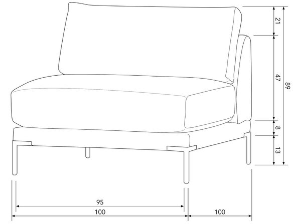 -25 % Dny MOMENTI– WOOOD Středový modul Coulee 100 x 100 cm