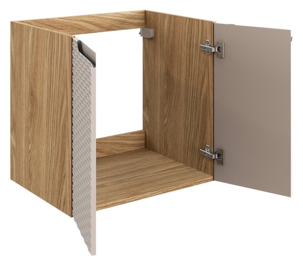 Comad Závěsná skříňka pod umyvadlo Ocean I s deskou 90 cm béžová/dub olejovaný