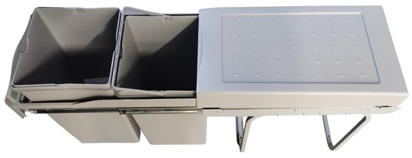 Gollinucci Vestavný odpadkový koš Linea 222 - 2x14 litrů