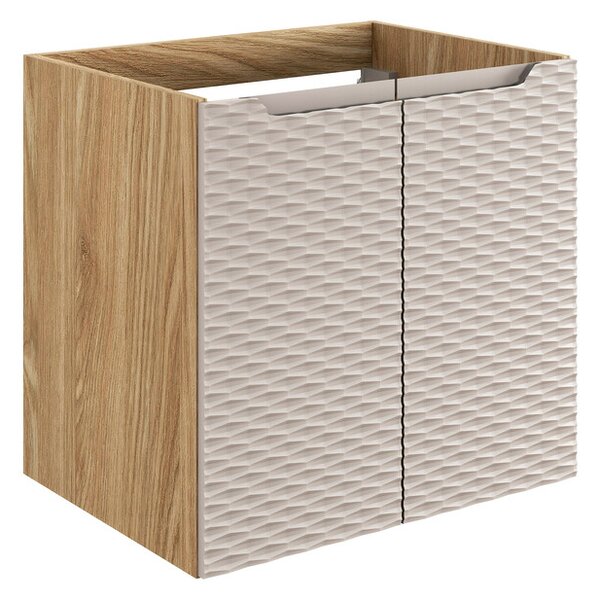 Comad Závěsná skříňka pod umyvadlo Ocean I s deskou 90 cm béžová/dub olejovaný