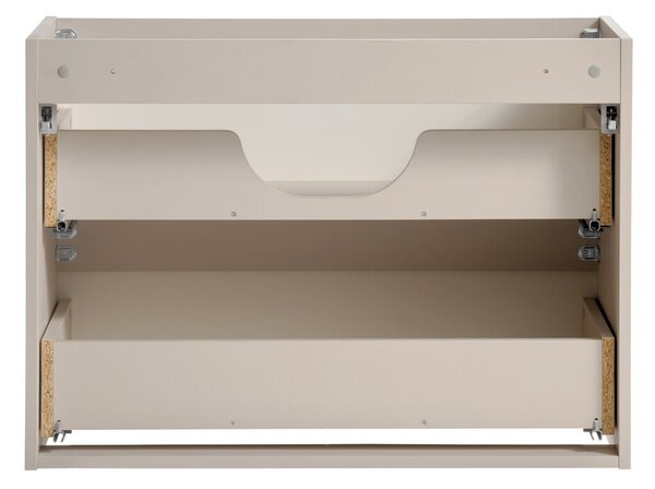 Comad Koupelnová sestava Viva Cashmere s deskou, umyvadly a skříňkami 120 cm kašmírová/dub evoke