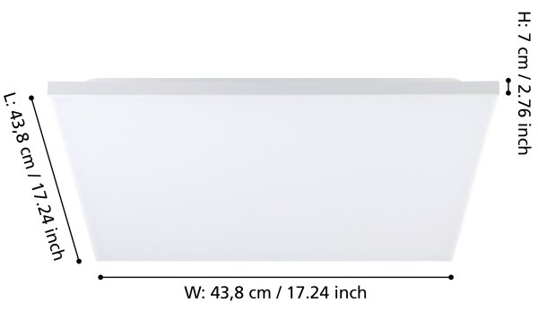 Eglo 900568 - LED RGBW Stmívatelné stropní svítidlo TRUPIANA LED/20,5W/230V + DO