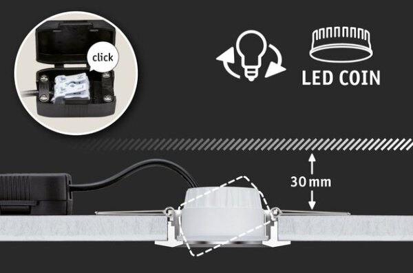Paulmann 93483 - SADA 3xLED/6,5W IP23 Stmívatelné koupelnové svítidlo NOVA 230V
