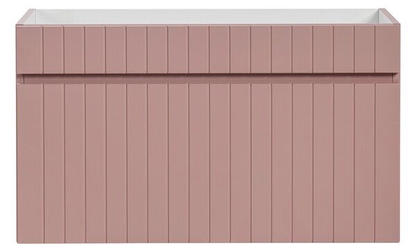 Comad Závěsná skříňka Iconic s deskou a umyvadlem 60 cm růžová/bílá