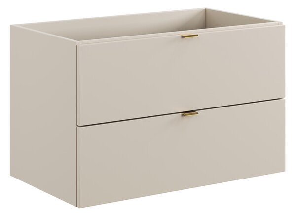 Comad Závěsná skříňka Dalia Cashmere se zápustným umyvadlem 80 cm kašmír