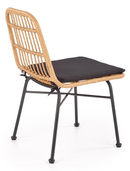 Halmar Židle K401 černá/přírodní