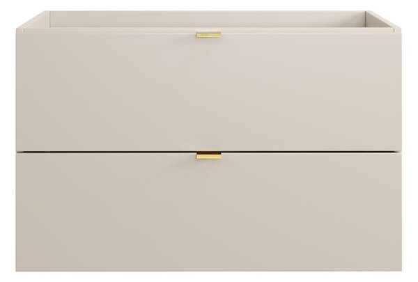 Comad Závěsná skříňka Dalia Cashmere se zápustným umyvadlem 80 cm kašmír