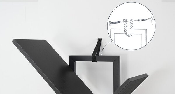VASAGLE Designová knihovna Marelo 135 cm černá