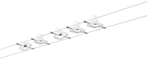Paulmann 94134 - SADA 5xGU5,3/10W Kompletní lankový systém MAC 230V bílá