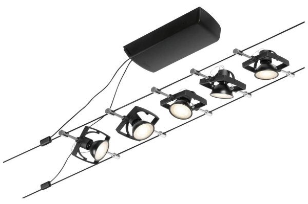 Paulmann 94434 - SADA 5xGU5,3/10W Bodové svítidlo MAC 230V černá