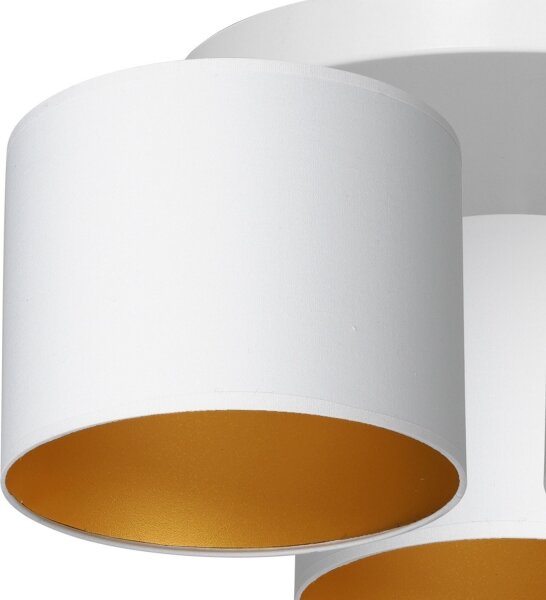 Lustr přisazený ARDEN 3xE27/60W/230V bílá/zlatá