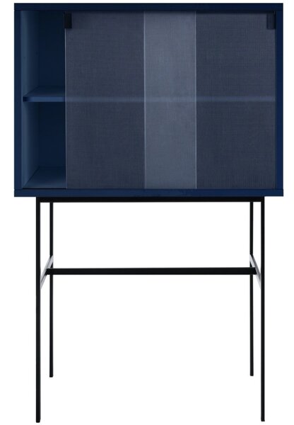Noo.ma Modrá lakovaná komoda Lekko s kovovou podnoží 70 x 40 cm