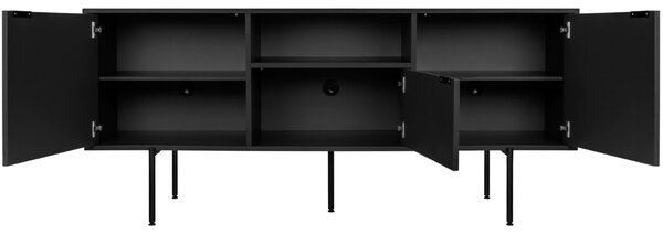 LÉTO -15% noo.ma Černá komoda Bau 180 x 50 cm