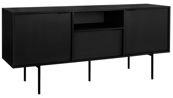 LÉTO -15% noo.ma Černá komoda Bau 180 x 50 cm