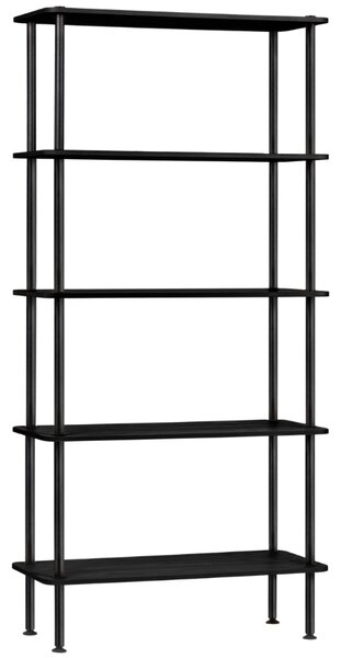 -25 % Dny MOMENTI– noo.ma Černý dubový regál Teidi 163 x 80 cm