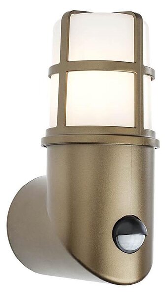 Redo 90199 - Venkovní svítidlo se senzorem TRITON 1xE27/28W/230V IP54 mosaz