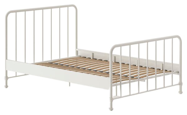 Bílá kovová postel Vipack Bronxx 140 x 200 cm