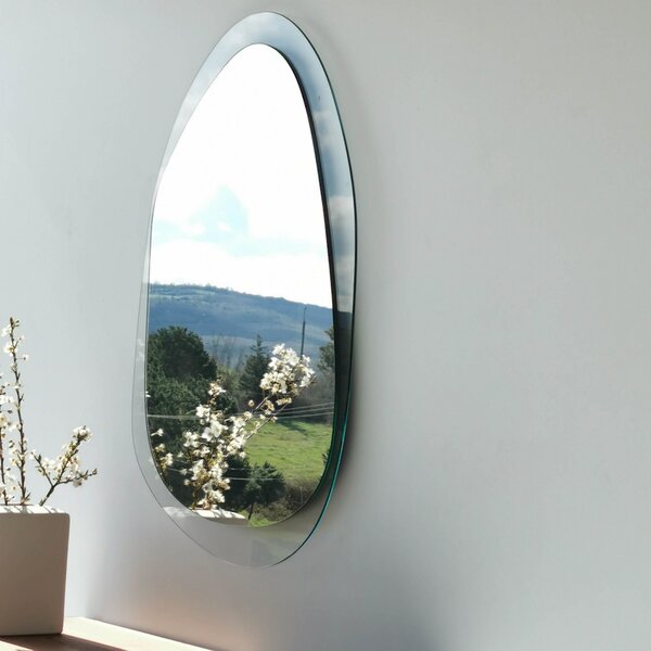 Kalune Design Dekorativní nástěnné zrcadlo Aqua 75x55 cm transparent
